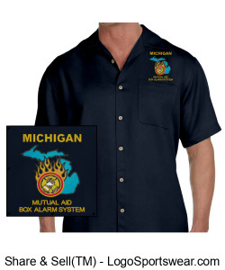 MABAS Bahama Camp Shirt -Navy Design Zoom
